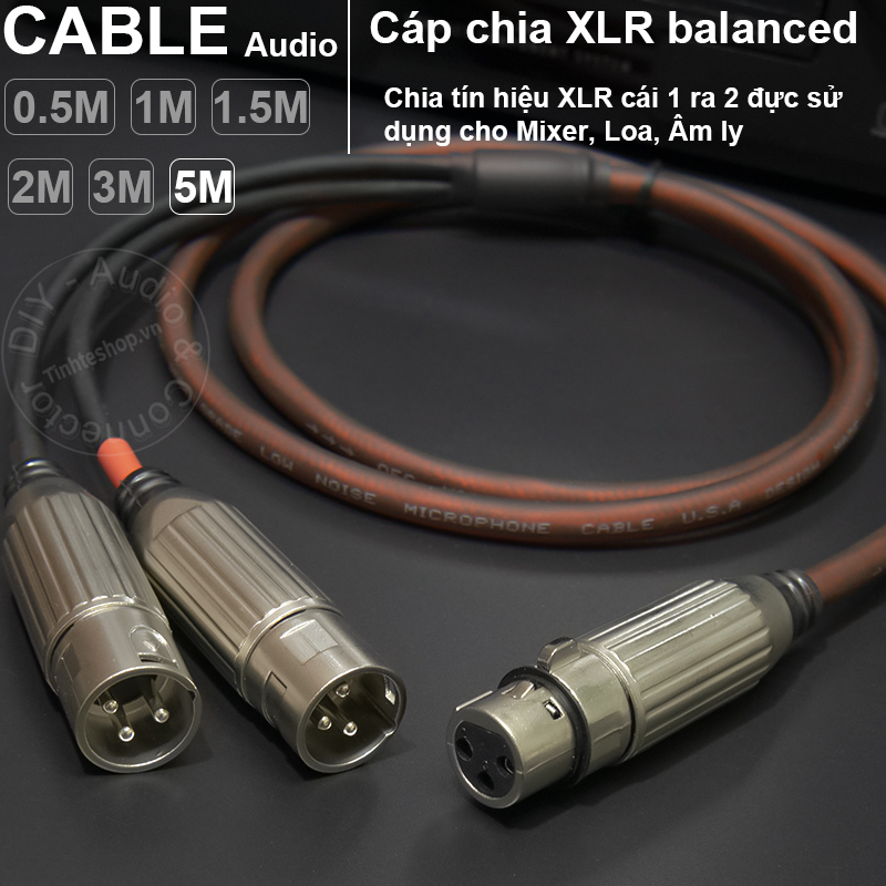 Xlr female to xlr male cable diy 0.5m to 5m