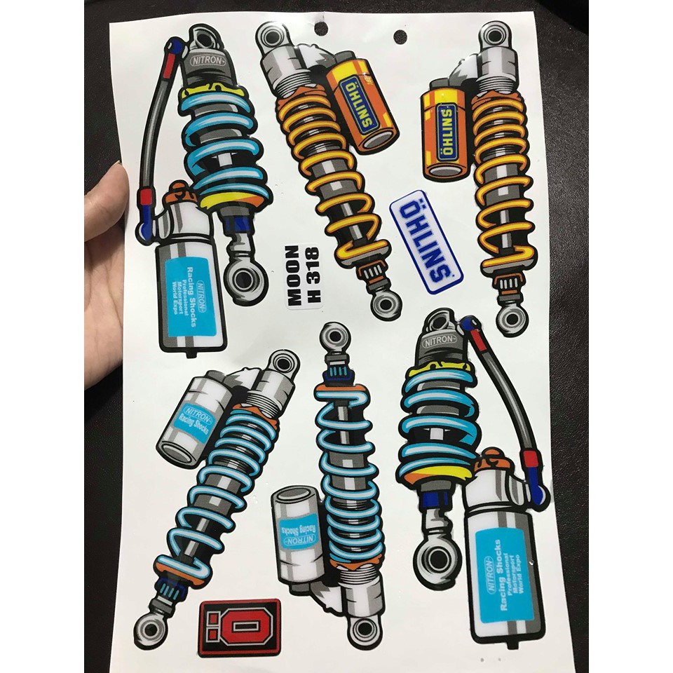 Ddxm-v12-1 tem nổi, decal trang trí xe, tem dán xe máy, stick nổi
