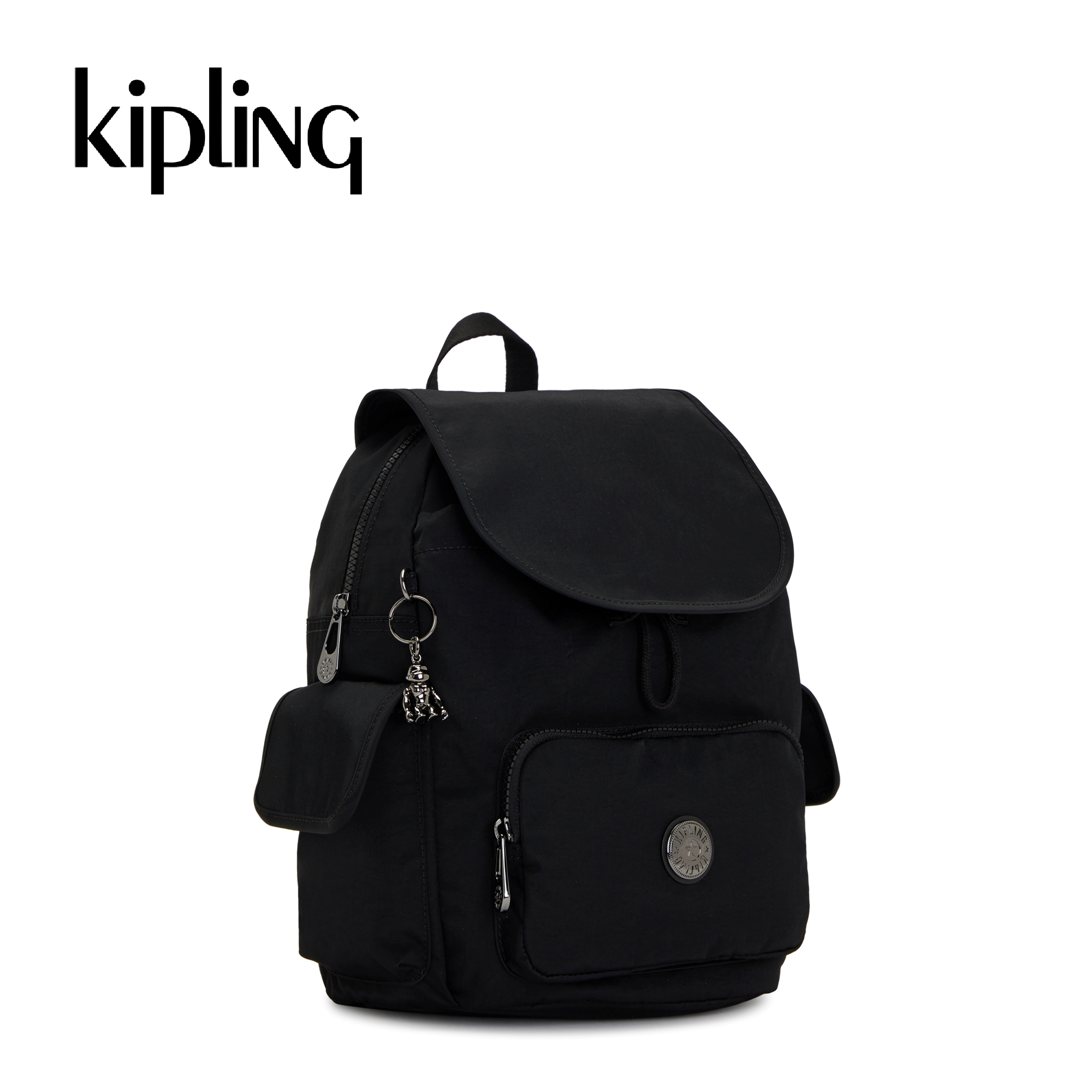 Kipling Balo City Pack S - Rich Black/ Elevated Wine - HUKI2525