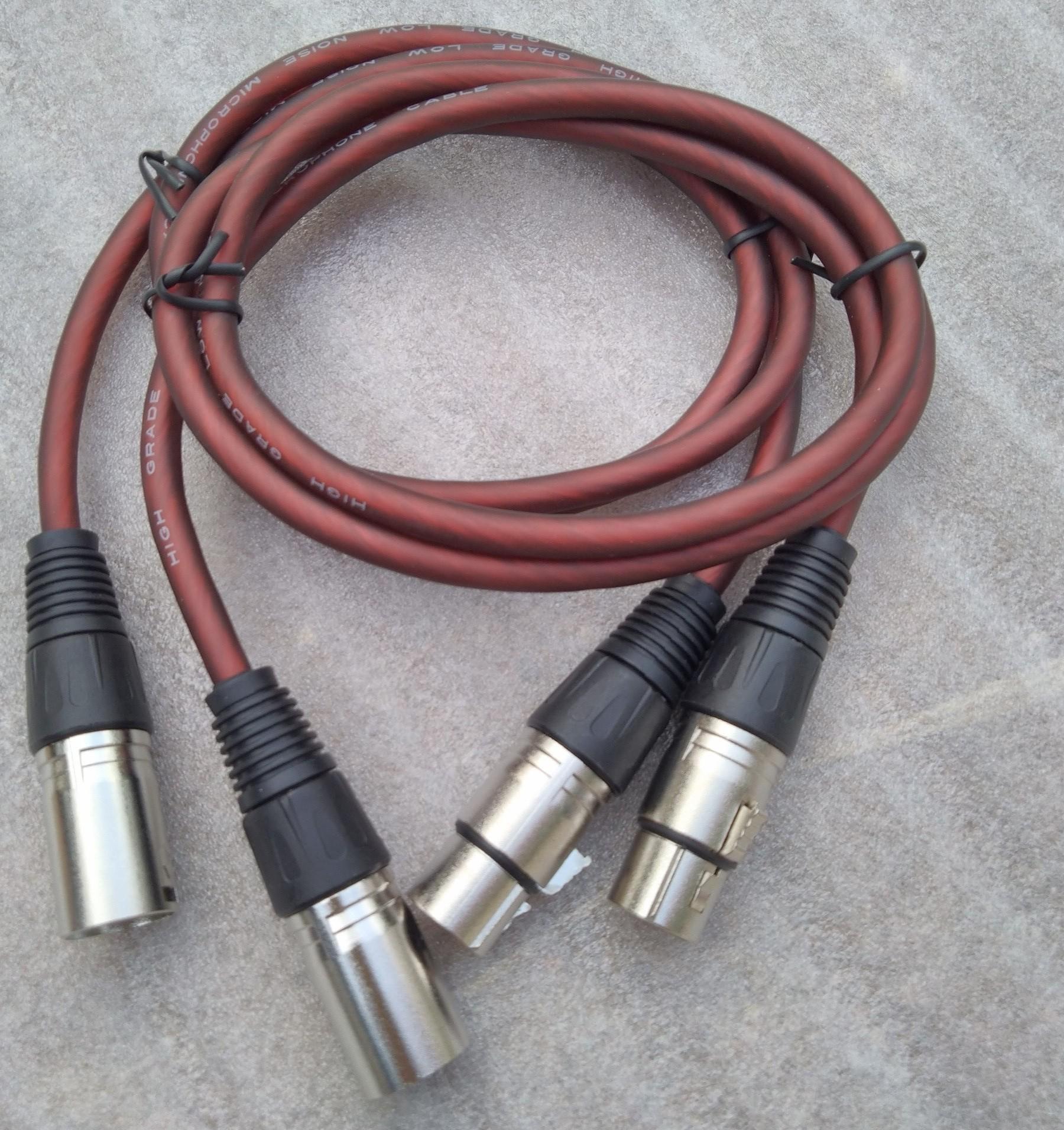 Bộ 2 dây canon cái sang canon đực - 0.8m loại tốt