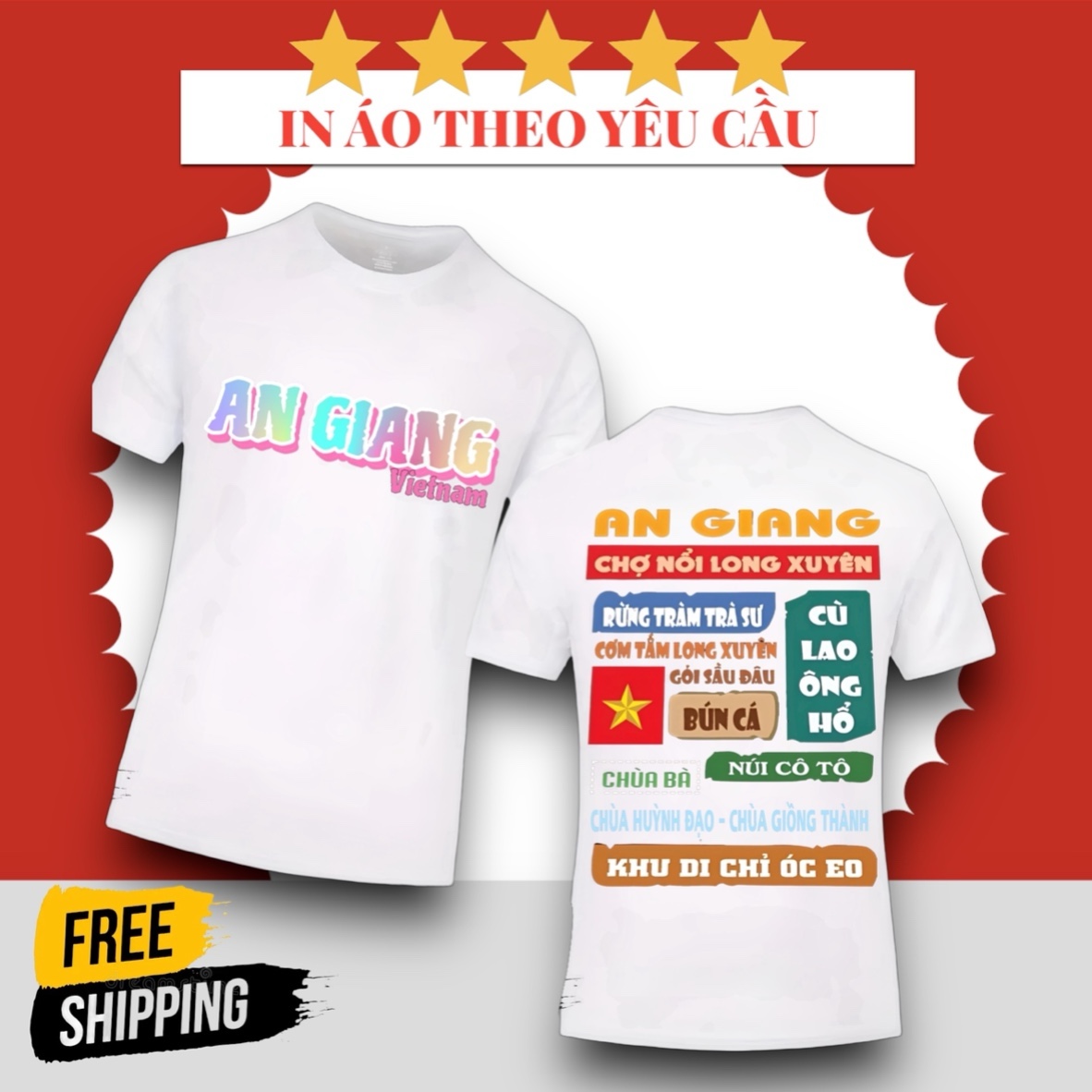 Áo thun 63 tỉnh thành việt nam - áo thun đặc sản, khu du lịch các tỉnh thành - áo thun 67 an giang mãi đỉnh