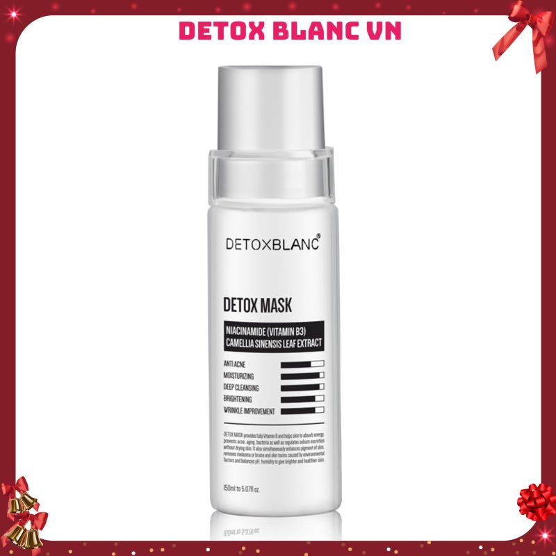 Mặt nạ thải độc trắng da công nghệ than hoạt tính Detox Mask-Detox Blanc