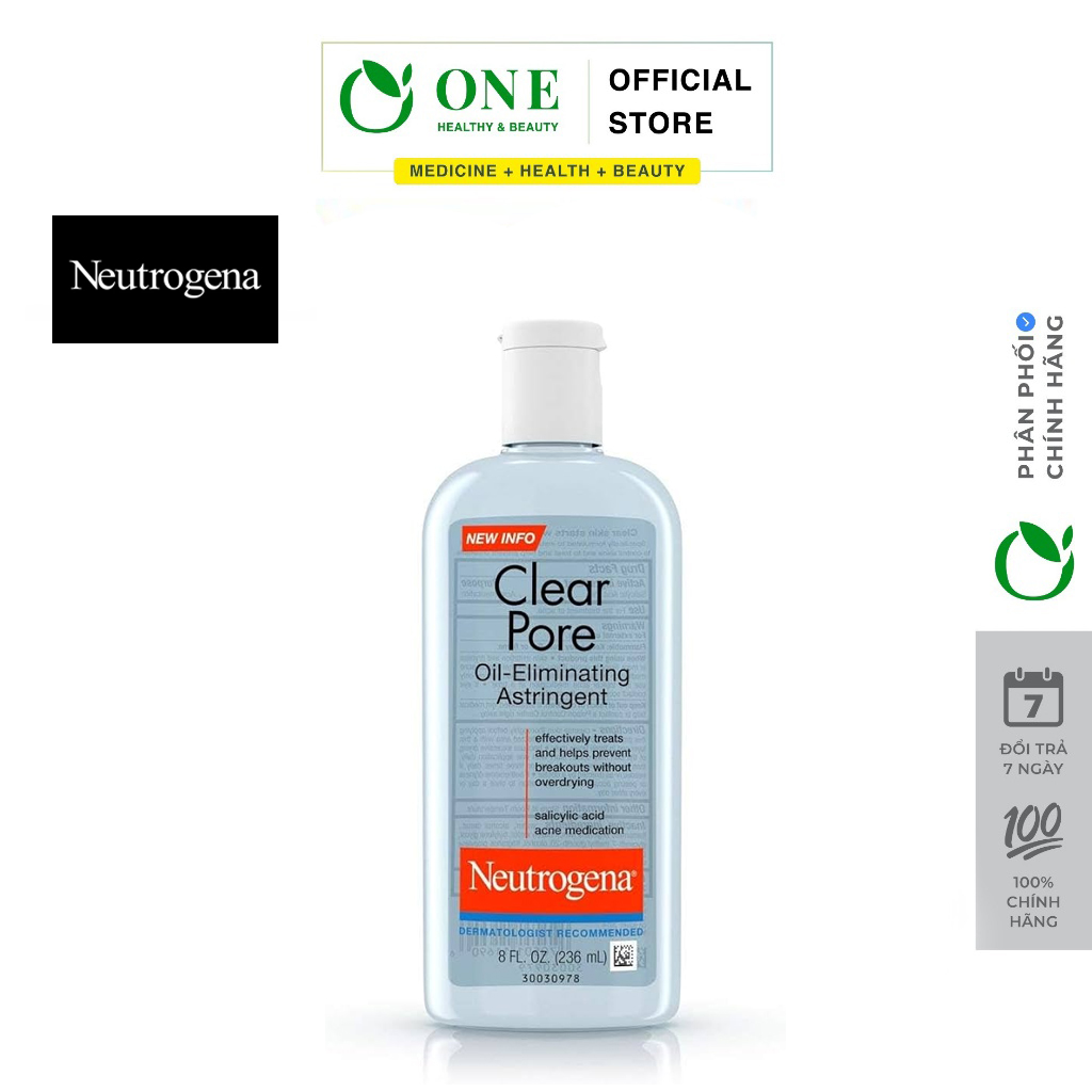 Nước Hoa Hồng Neutrogena Clear Pore Oil Eliminating Astringent Toner 236ml