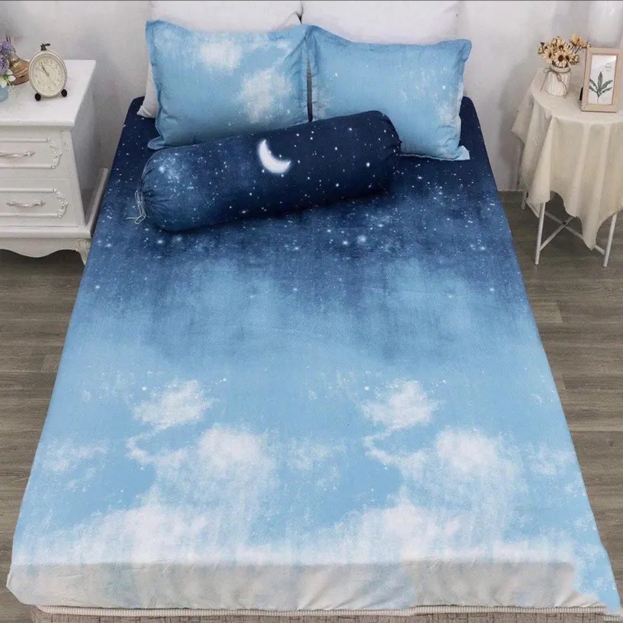 Bộ ga gối cotton poly đủ 3 món AT