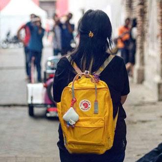 Balo Kanken Classic Warm Yellow Random Blocked Bản đặc biệt AUTH LIMITED