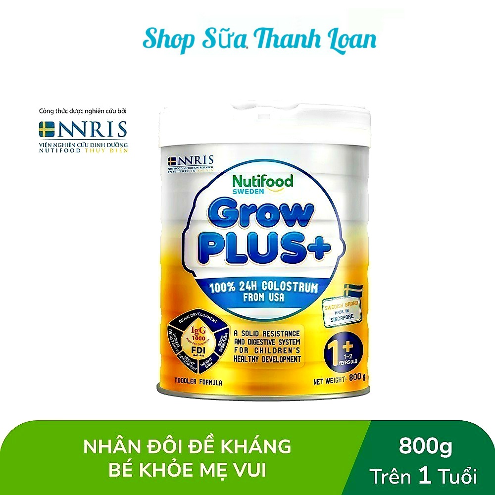 Sữa non vàng nutifood growplus+ số 1+/ 2+ lon 800g.