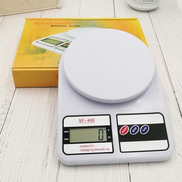(BH 12T) [HCM] Cân tiểu ly điện tử, Cân điện tử Electronic Kitchen Scale SF400 10KG.