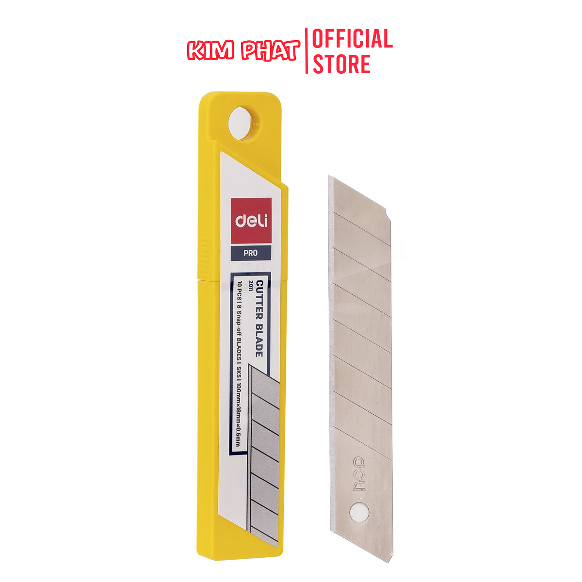 Lưỡi dao trổ, lưỡi dao rọc giấy Deli (hộp 10 chiếc)