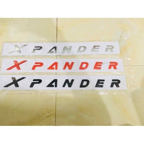 Chữ dán, decal logo nổi XPANDER Nhựa ABS mạ crom
