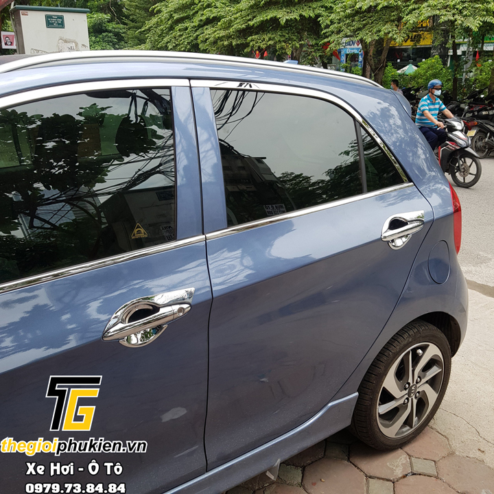 Nẹp chân kính INOX KIA Morning 2012-2019