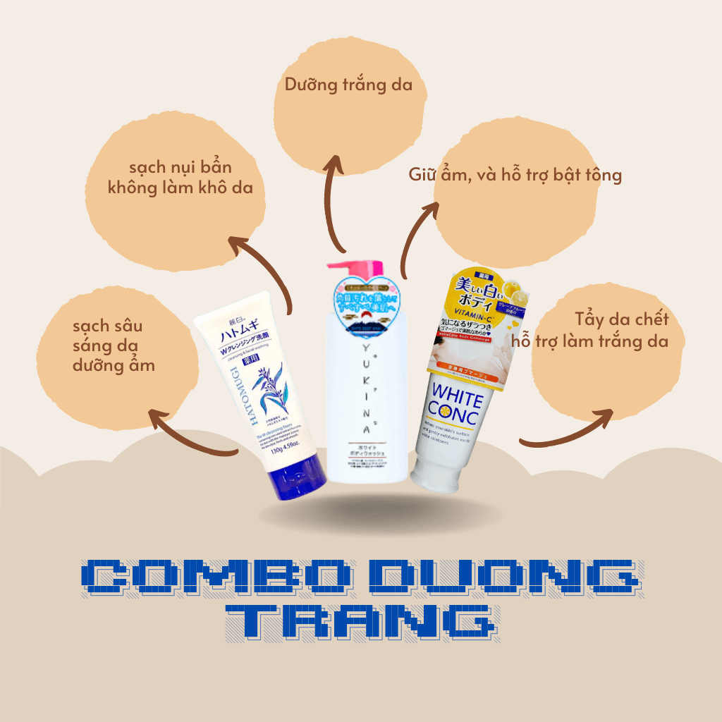 Combo dưỡng trắng da yukina