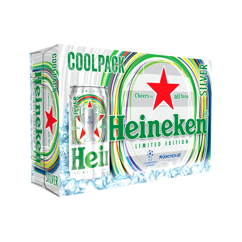 Thùng 24 lon bia Heineken Silver Coolpack 250ml/lon