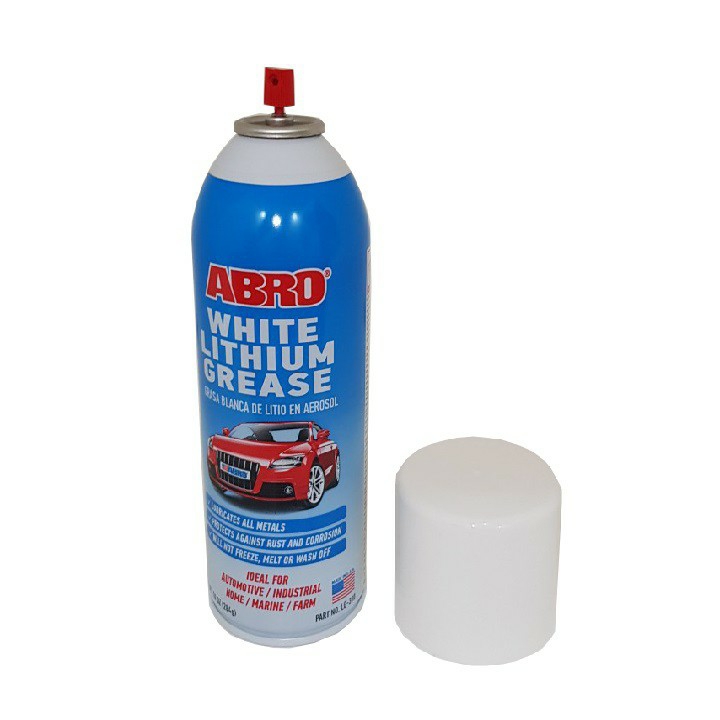 Chai Xịt Mỡ Bò Dạng Nước ABRO WHITE LITHIUM GREASE (284g)
