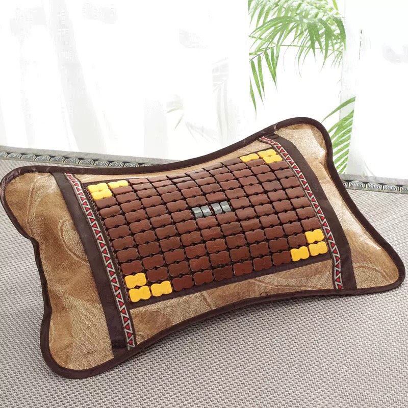 [HCM]Gối ngủ nhanh - Giấc ngủ ngon sâu hơn. Gối Ngủ Trúc Hạt Cao Cấp Thoáng Khí Chống Nóng - Gối Trúc - Gối Mây điều hòa Massage.