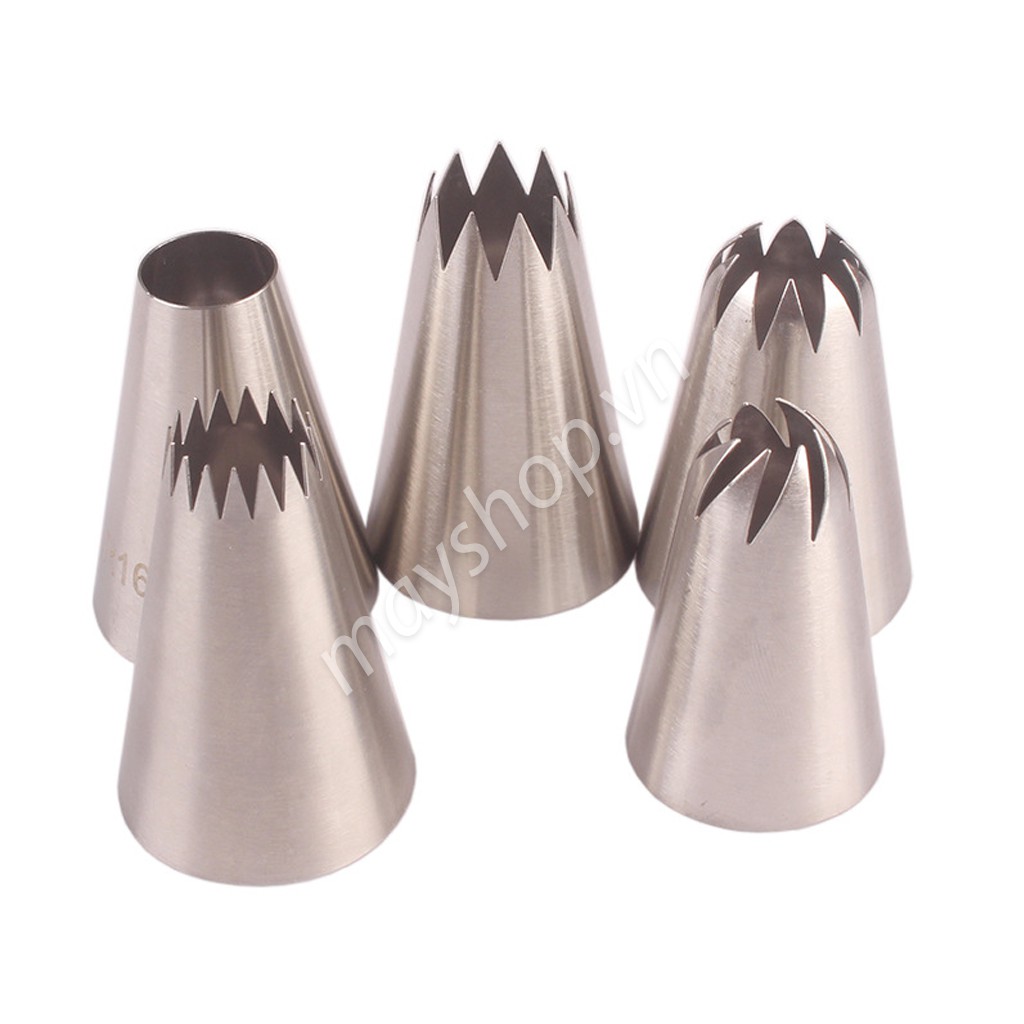 Bộ 5 Đui bắt kem trang trí cupcake (C10/ 336/ 7FT/ R16L/ 362)