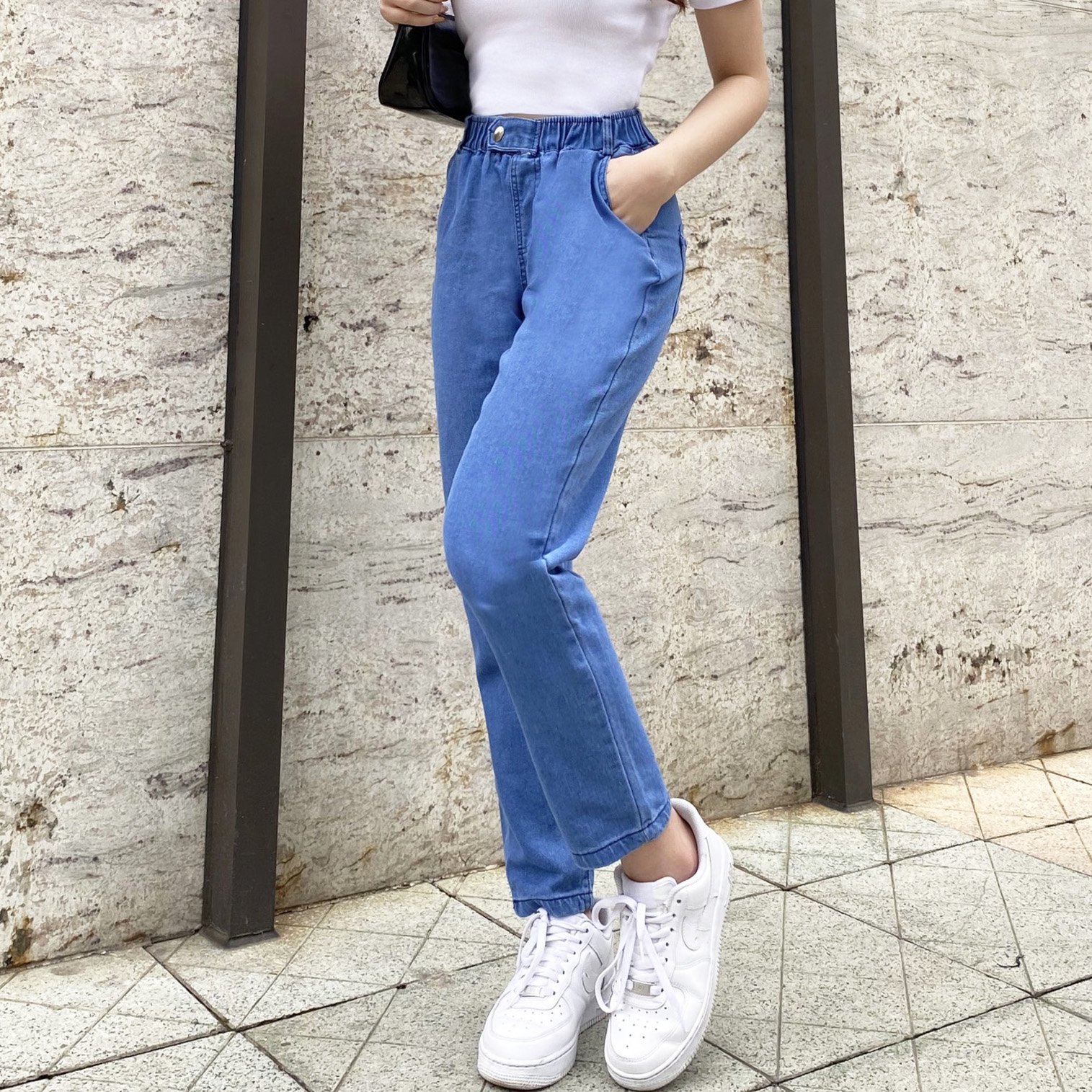 quần bò lưng thun co giãn 4 chiều đủ size 40-85kg v191