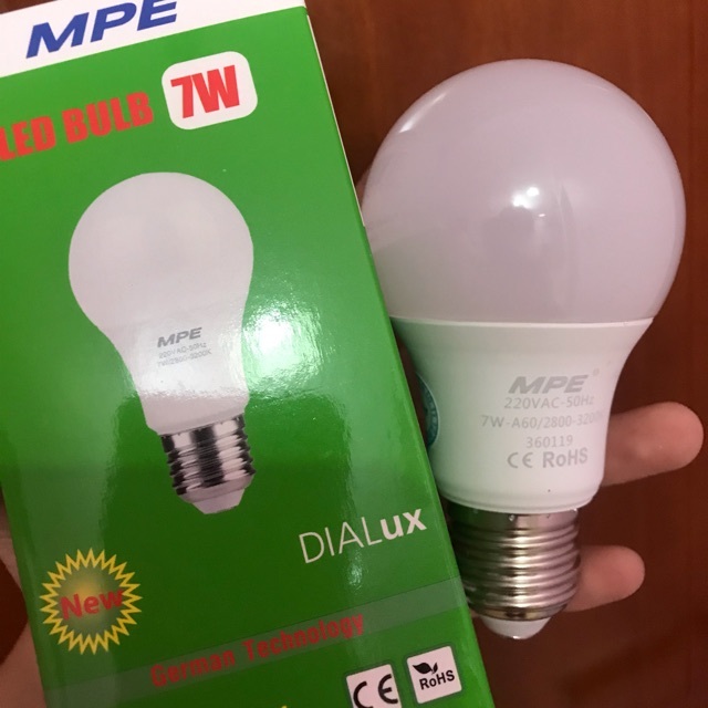 [HCM]Bóng led bulb 7W cao cấp MPE LBD-7 ( tiêu chuẩn Châu Âu )