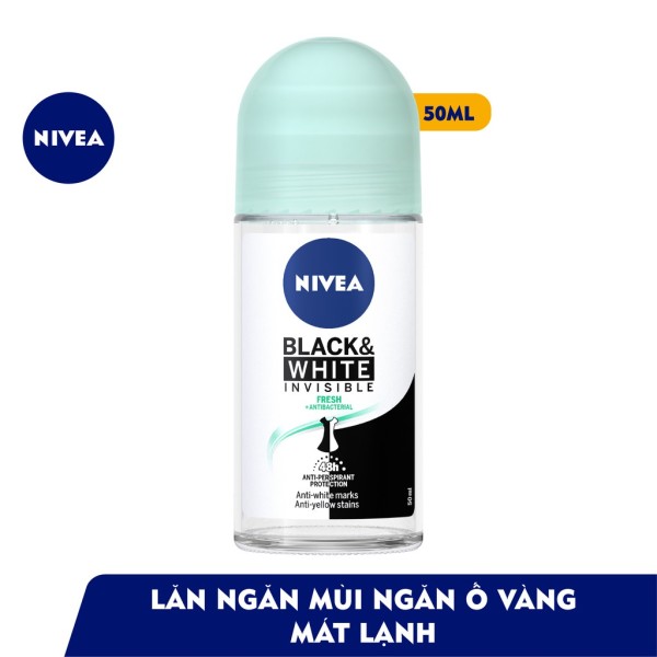 [HCM]Lăn khử mùi Nivea Invisible For Black & White 50ml nhập khẩu
