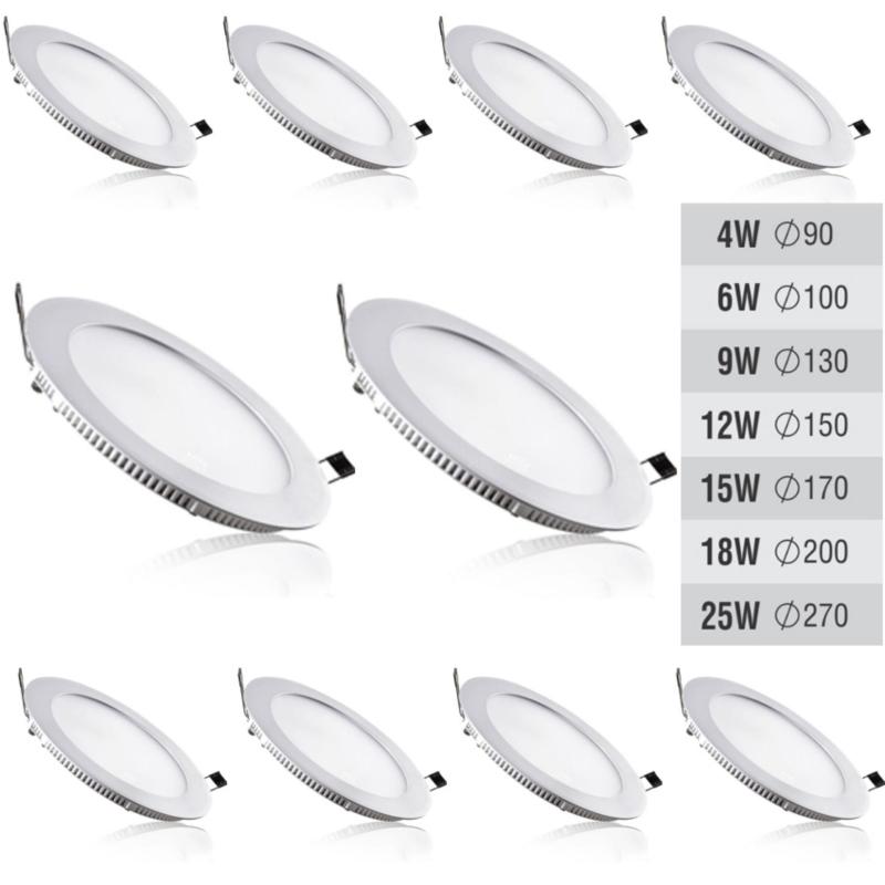 Bộ 10 đèn Led downlight âm trần siêu mỏng 9W