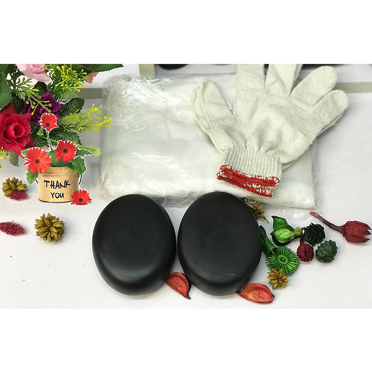Cặp Đá Nóng Massage Chườm Gan - Loại 700g