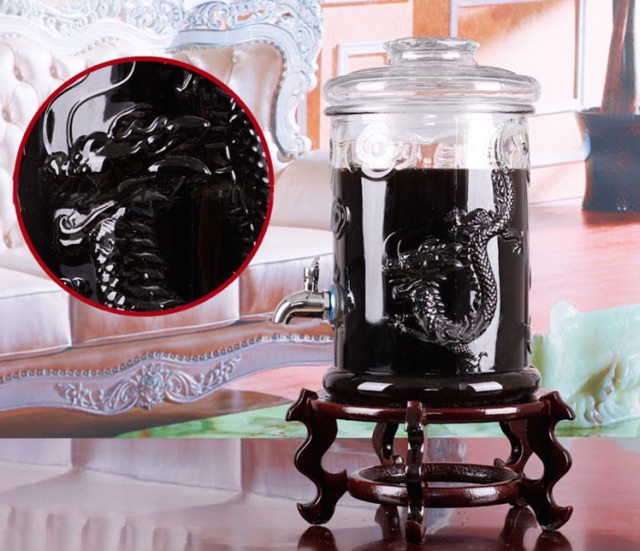 Bình Ngâm Rượu Thuỷ Tinh Trụ 8 Lít
