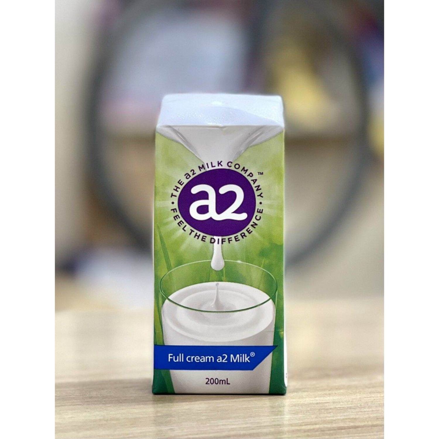 Sữa Úc Full cream A2 milk - Sữa A2 nước nguyên kem thùng 24 hộp x 200ml