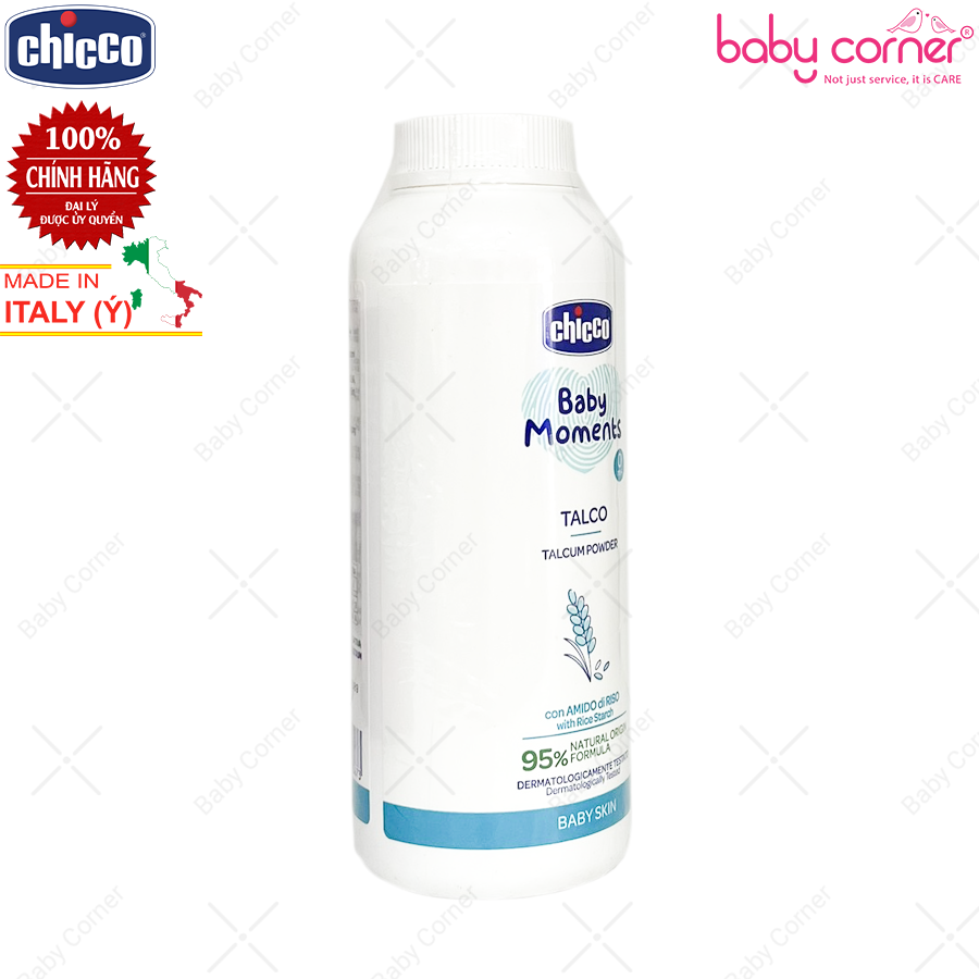 [HSD: T12/2025] Phấn Rôm Tinh Bột Gạo Chicco 150g Cho Bé 0M+