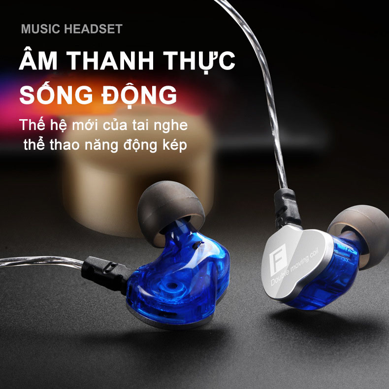 Tai Nghe Nhét Tai F4 Âm Thanh HIFI Sống Động Chất Lượng Cao, chống ồn, bass ấm Giá Rẻ, Gaming, Chơi Game Thủ, Nghe Nhạc