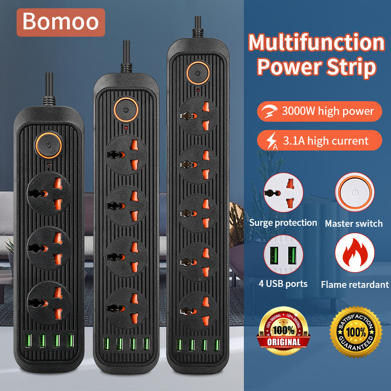 Ổ CẮM ĐIỆN ĐA NĂNG THÔNG MINH CÓ 6 CỔNG USB SẠC NHANH AN TOÀN CHỐNG GIẬT SIÊU TIỆN LỢI - Ổ CẮM ĐIỆN 3 PHÍCH CẮM 6 CỔNG USB CHỐNG CHÁY NỔ