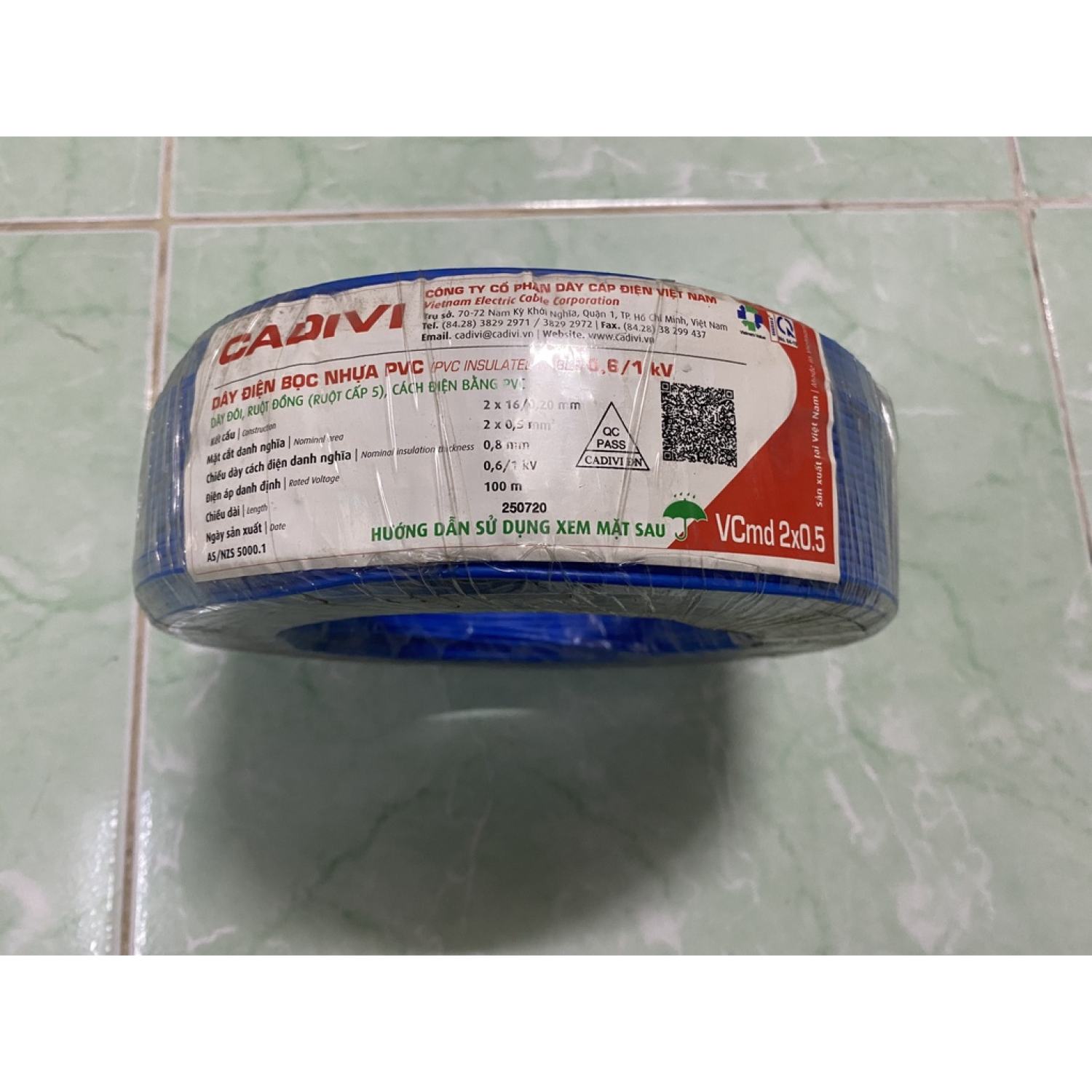 Dây Điện Đôi CADIVI [Cuộn 100m] VCmd / 2x0.5mm