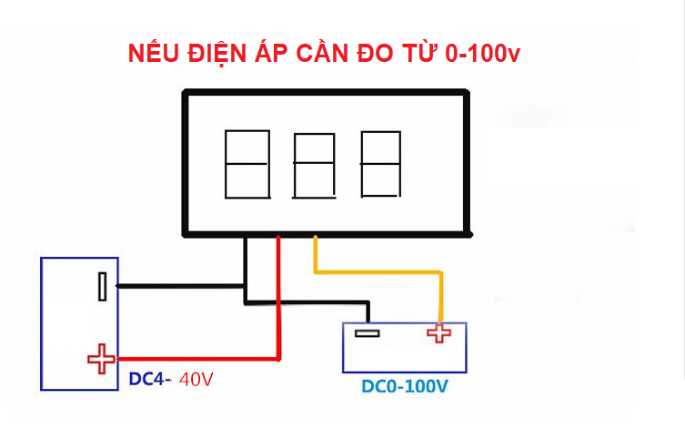 [5 cái] Đồng hồ đo điện áp, Vôn kế DC 0-100V (3 dây) Module mini 0.28inch