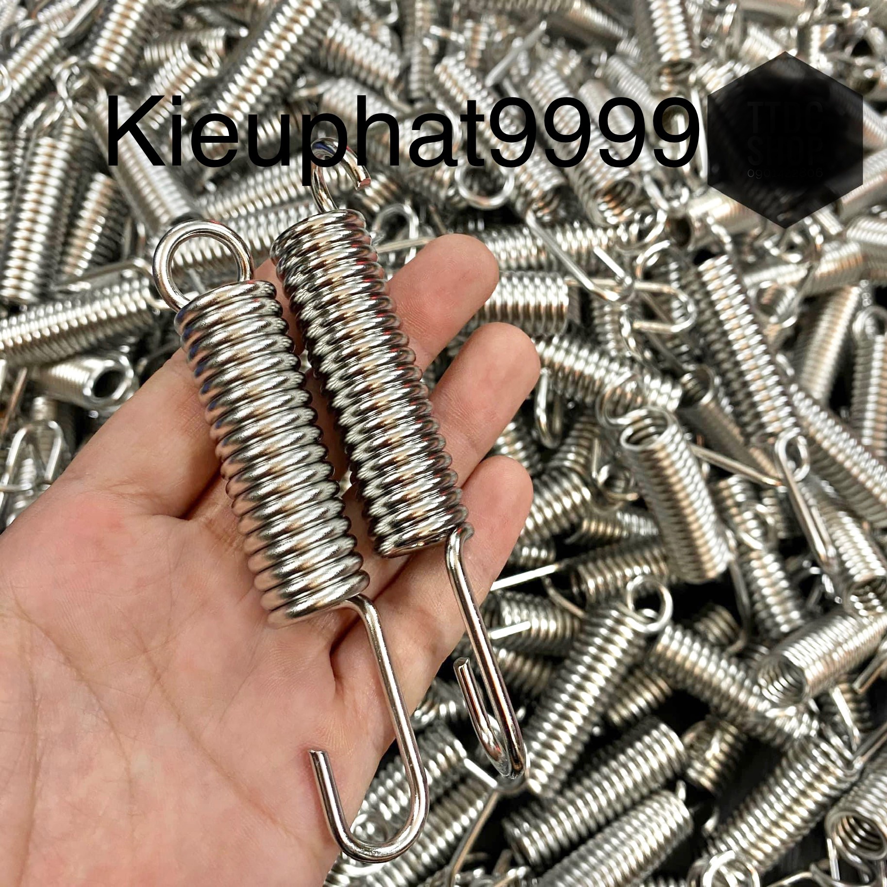 Lò Xo Chân Chống Nghiêng Inox Gắn tất cả loại xe