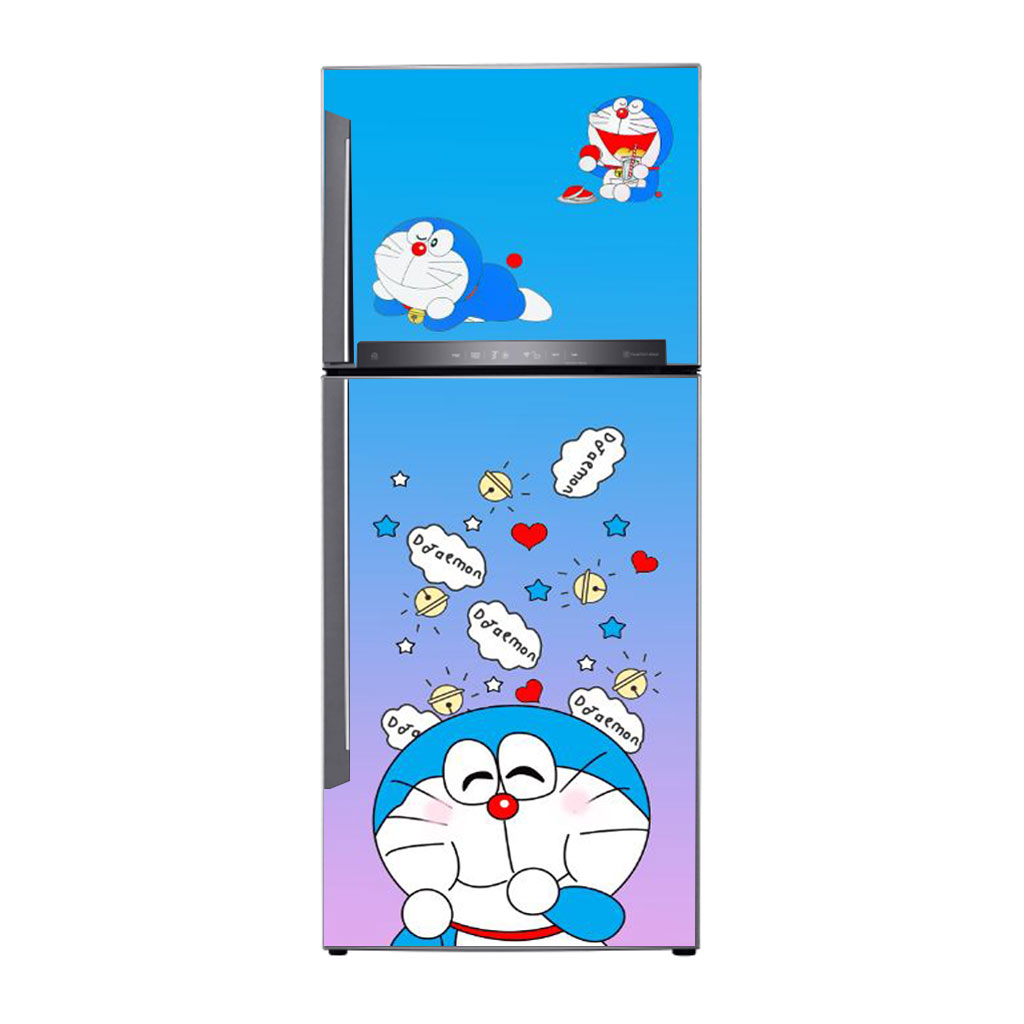 [HCM]Decal dán trang trí tủ lạnh Doraemon Mẫu 03