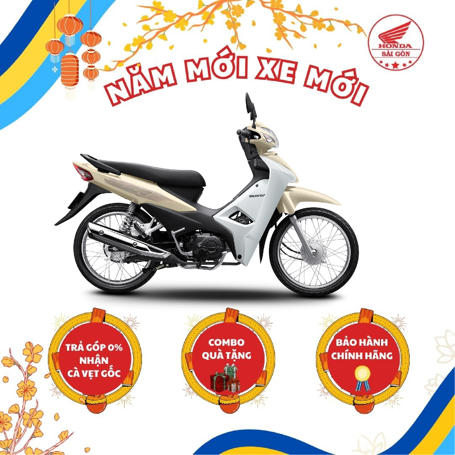 [HCM][Xe máy trả góp 0%] - Xe Máy Honda WAVE ALPHA 2024 - Phiên Bản Cổ Điển