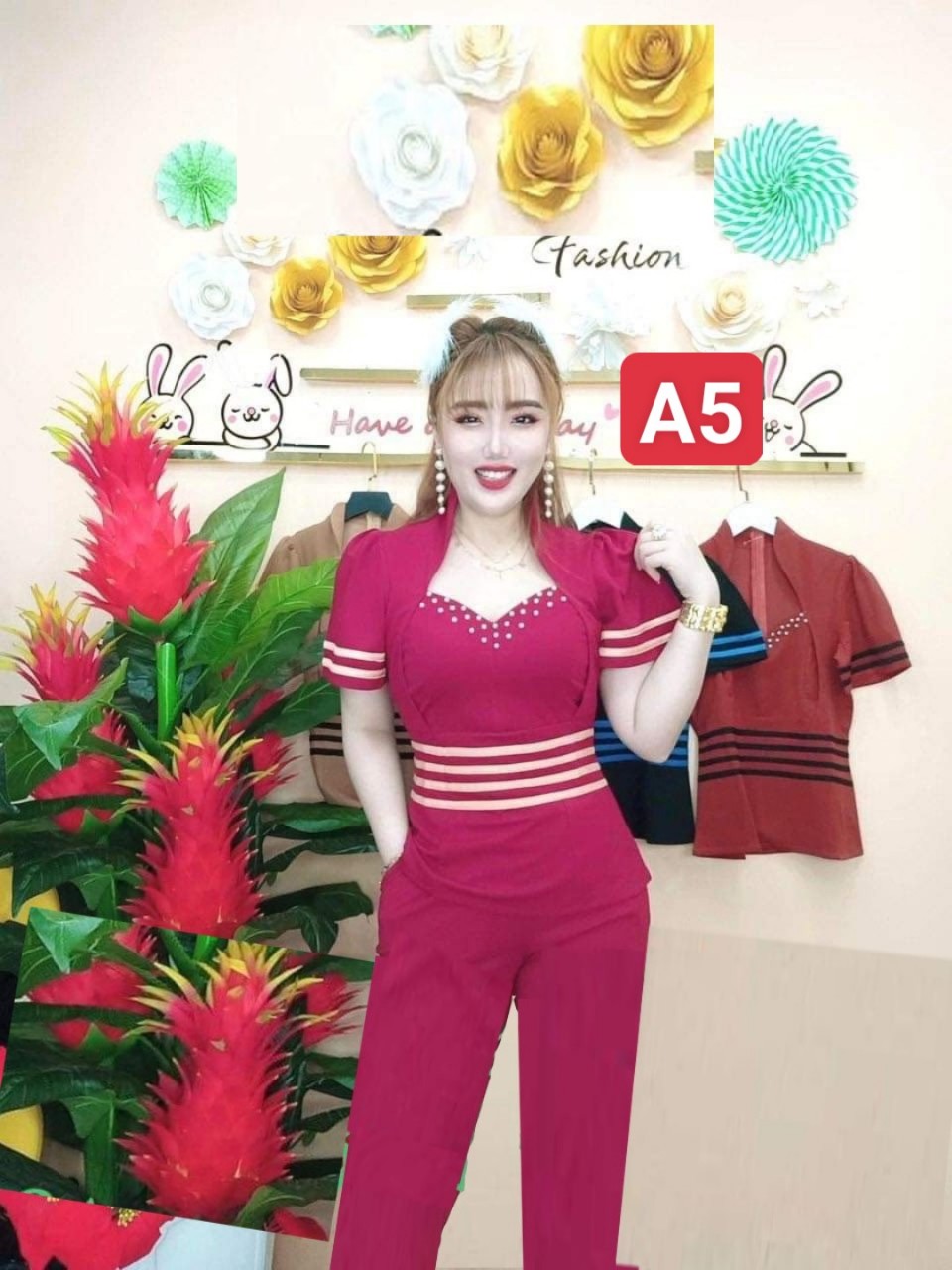 Set bộ mặc nhà thun cát hàn quần dài