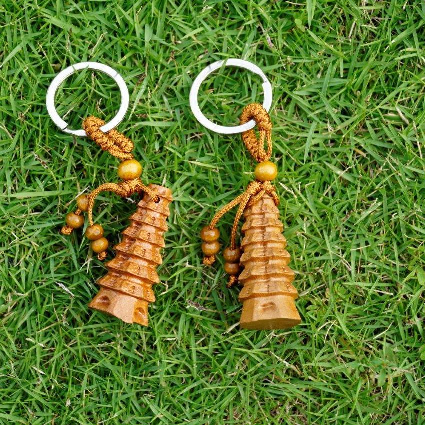 Móc khóa gỗ Tháp Văn Xương cầu công danh
