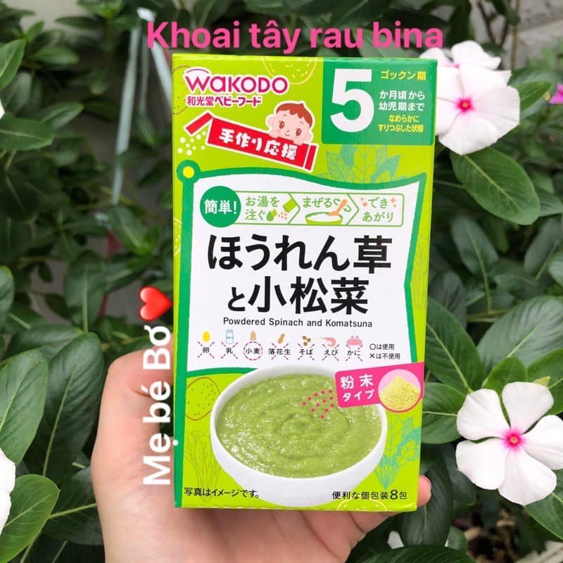 Bột ăn dặm WAKODO Nhật cho bé 5m+