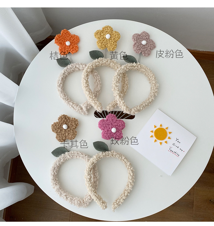 Băng đô, Bờm. cài tóc lông cừu đính hoa lúc lắc dễ thương