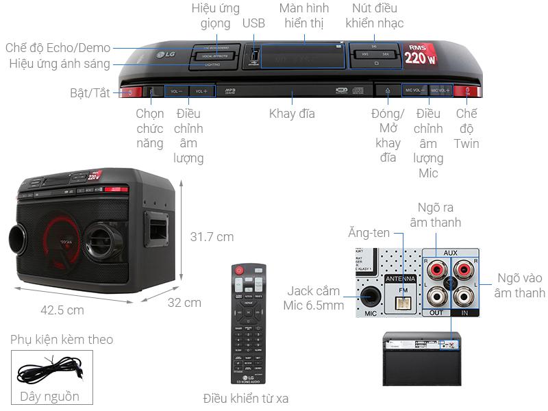 Loa karaoke LG OL45 220W