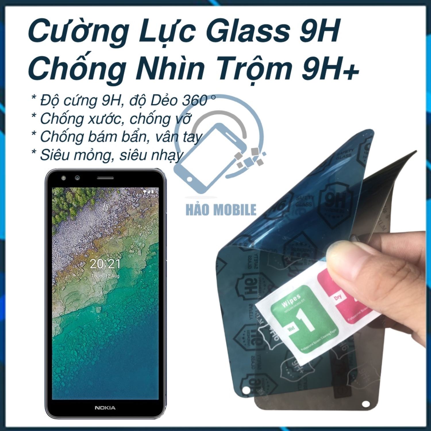 Dán cường lực dẻo nano Nokia C01 Plus