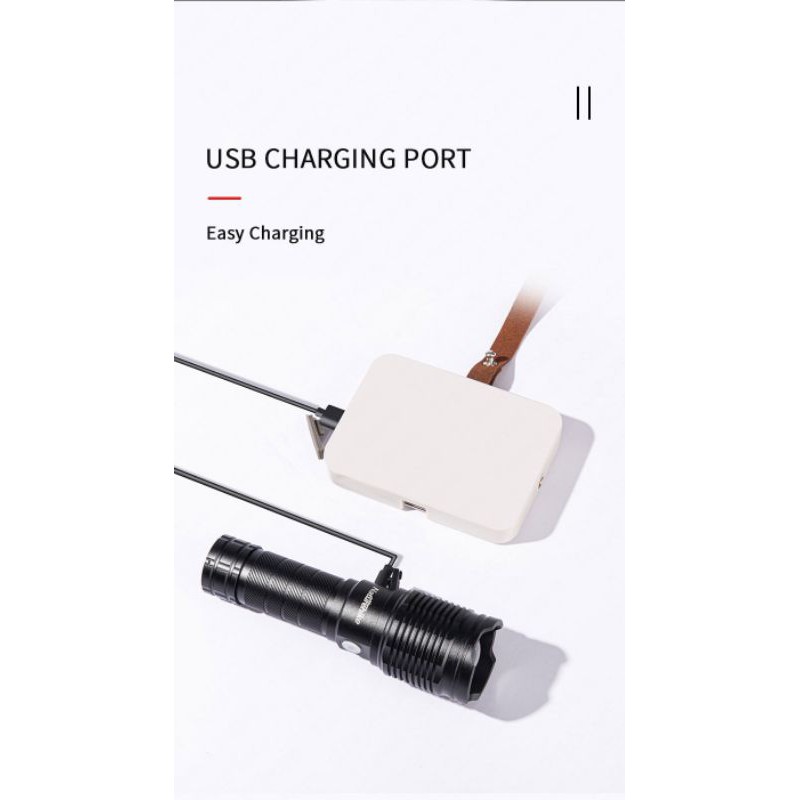 Đèn Pin Sạc Usb Siêu Sáng Naturehike Nh20Zm009