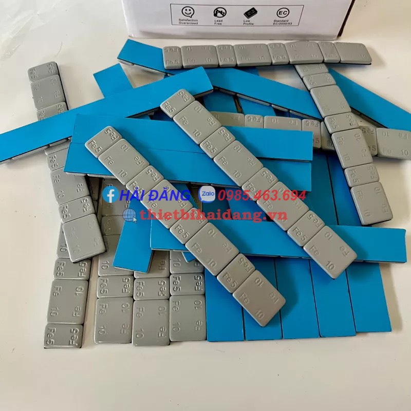Hộp 1.5kg Chì dán mâm ô tô, chì cân mâm, Chì dán cân bằng lốp