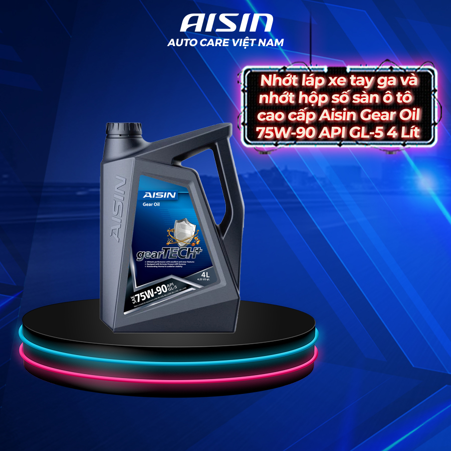 Nhớt láp xe tay ga và nhớt hộp số sàn ô tô cao cấp Aisin Gear Oil 75W90 GL