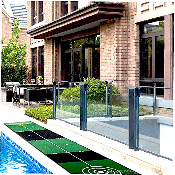 Golf Training Pads - Putting Green Mat/ Indoor Swing Hitting Practicing, Washable Carpet