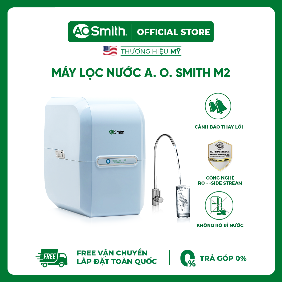 Máy lọc nước a. o. smith m2