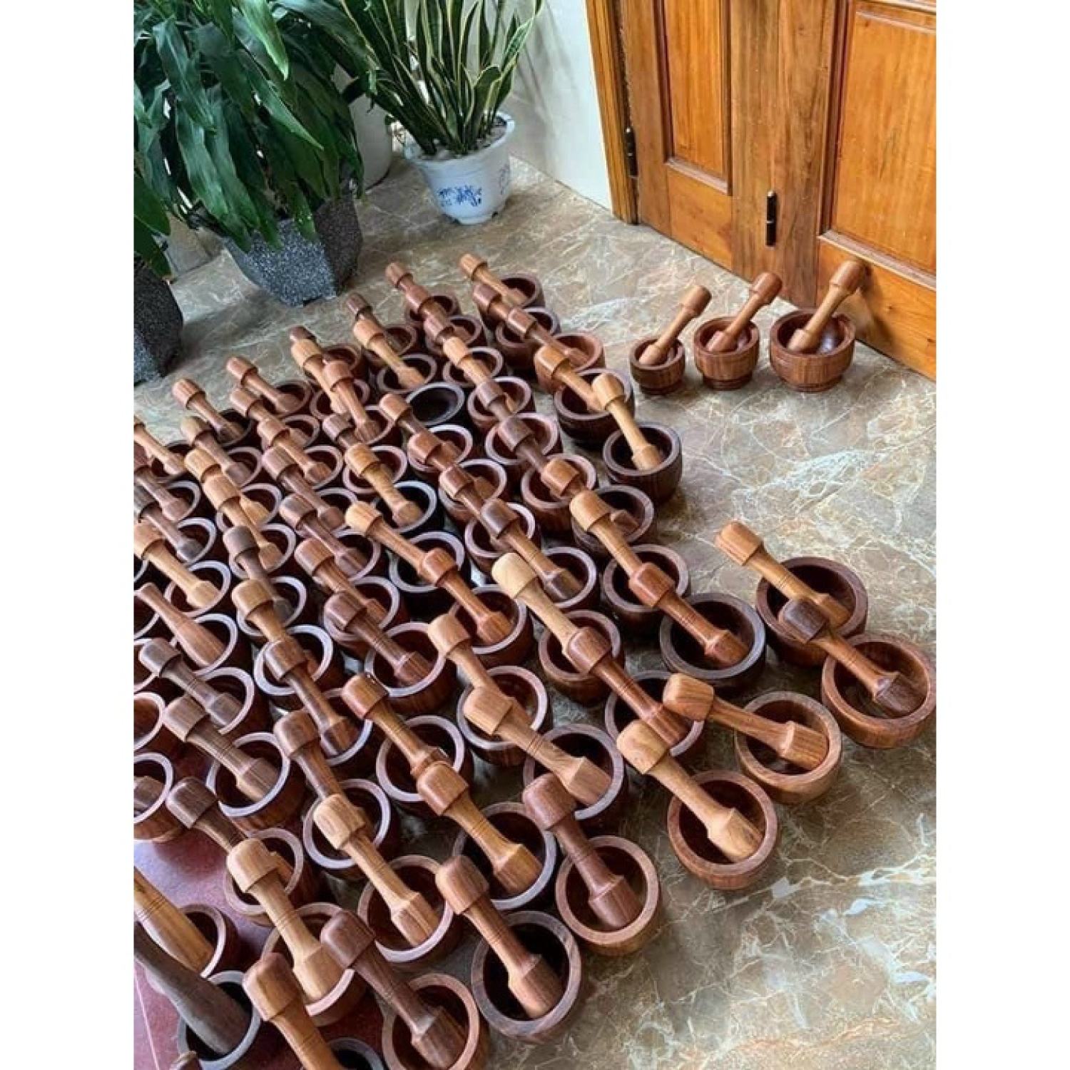 Bộ chày cối gỗ Nghiến xịn