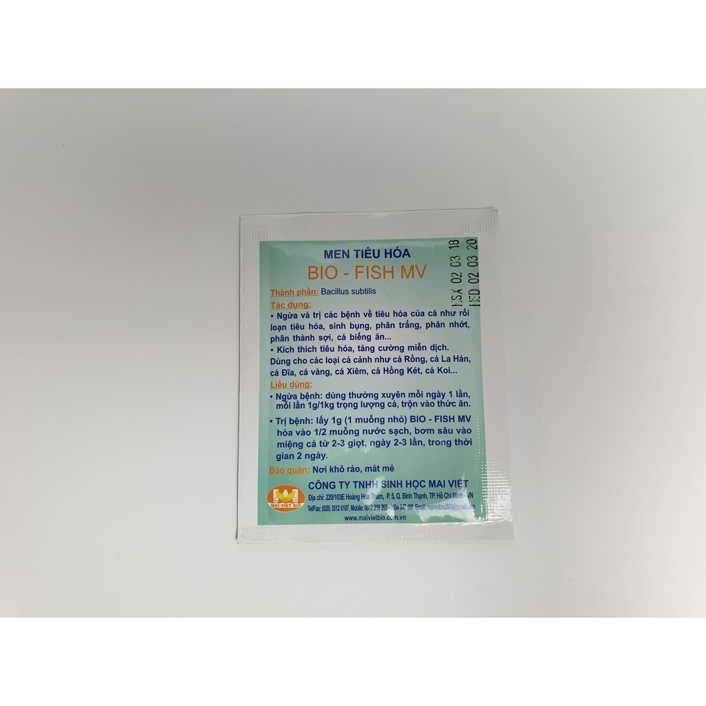 Men Tiêu Hóa Mai Việt 10G cho cá cảnh (Hàng Công Ty)