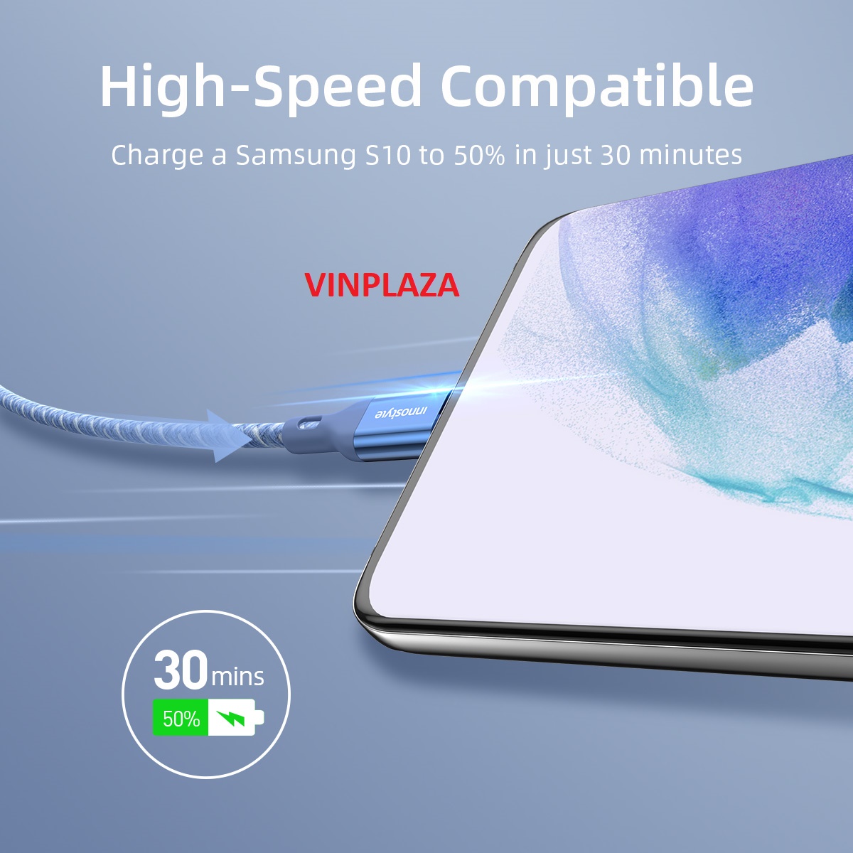 CÁP INNOSTYLE POWERFLEX USB-C TO C 1.5M 60W (Đen, Bạc, Xanh) - ICC150AL