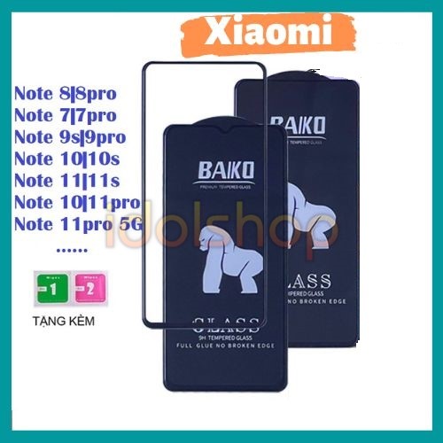 Cường lực baiko full màn xiaomi redmi note 11 pro note 10 pro note 9s note 8 pro note 7 pro note 9s/9pro