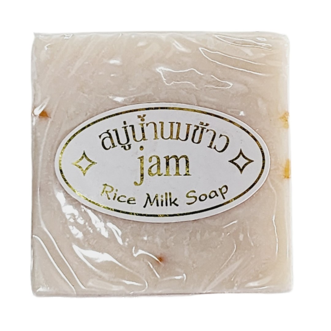 Xà bông cục sữa gạo Rice Milk JAM Thái Lan 65gr - Dưỡng ẩm, trắng da, ngừa mụn